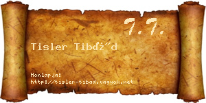 Tisler Tibád névjegykártya